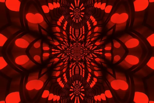 Neon Tunel Rdeč Kaleidoskop Izbruh VJ Loop 3:2 Surface 60fps Ohranjevalnik Zaslona