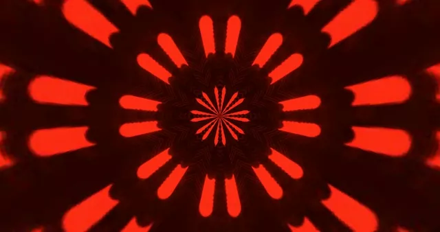 Karmozijn Neon Tunnel Bloem schermbeveiliging 4K UHD 60fps schermbeveiliging pc