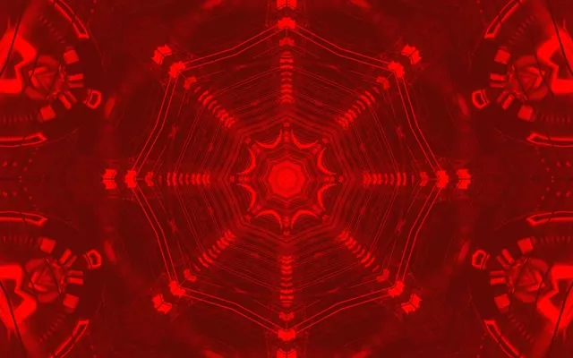 Red Neon Tunnel Kaleidoscope Vj Loop 16:10 Macbook 60fps Screensaver