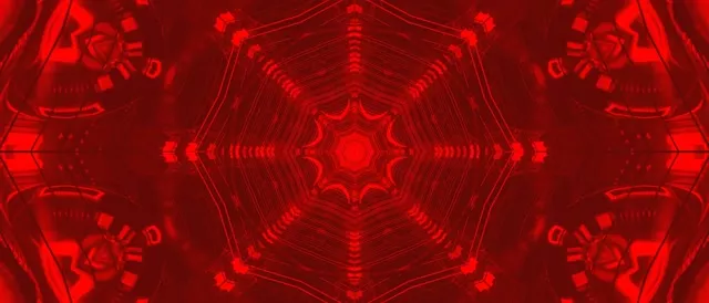 Red Neon Tunnel Kaleidoscope Vj Loop 21:9 Ultrawide 60fps Screensaver