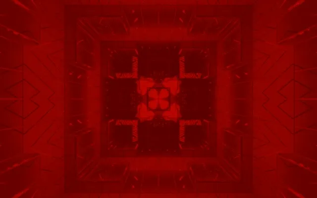 Czerwony Neon Tunnel Pulsująca Siatka 16:10 MacBook 60fps Wygaszacz VJ Loop