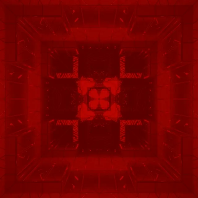 Red Geometric Neon Tunnel | 1:1 Square | 60fps VJLoops Screensaver