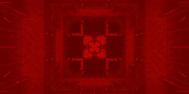 Red Neon Tunnel Pulsating Diamond Grid 2:1 Univisium 60fps VJLoops Screensaver