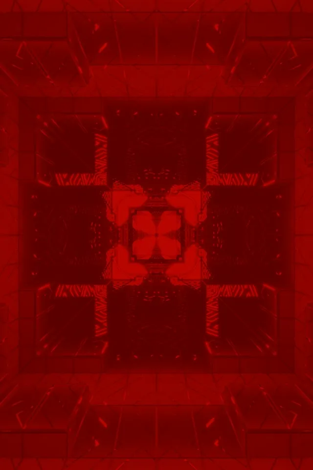 Tuneli neon gjeometrik i kuq 2:3 portrait 60fps screensaver VJ loop