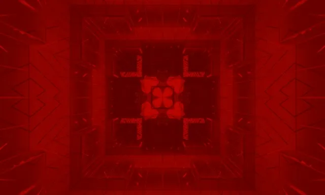 Czerwony tunel neonowy pulsujący wir VJ Loop 5:3 Wide 60fps Screensaver