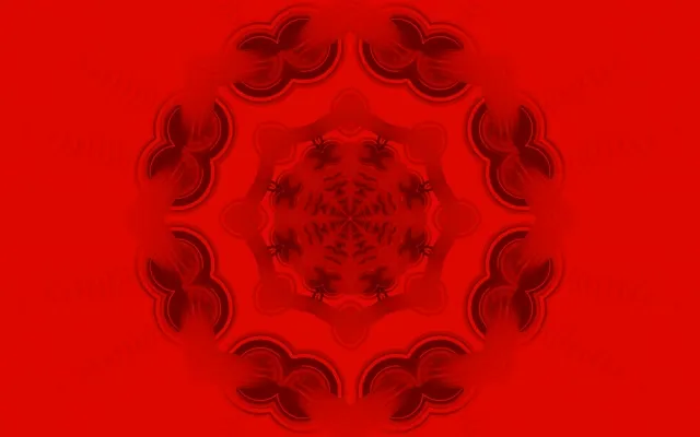 ماندالا فراکتال قرمز تونل نئون VJ Loop 16:10 مک‌بوک 60fps اسکرین‌سیور
