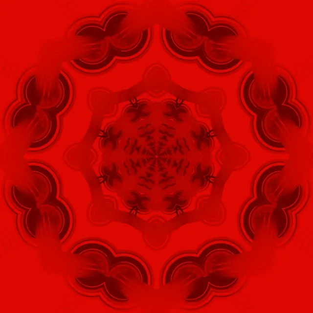 Red Mandala Neon Tunnel Vj Loop 1:1 Square 60fps Screensaver