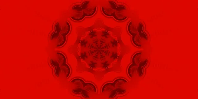 Červená Mandala Neonový Tunel VJ Loop 2:1 Univisium 60fps Spořič