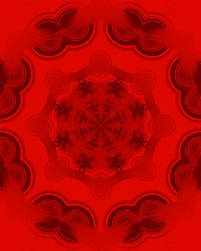 Mandala Roșie Fractal Tunel Neon Vj Loop 4:5 Instagram 60fps Screensaver