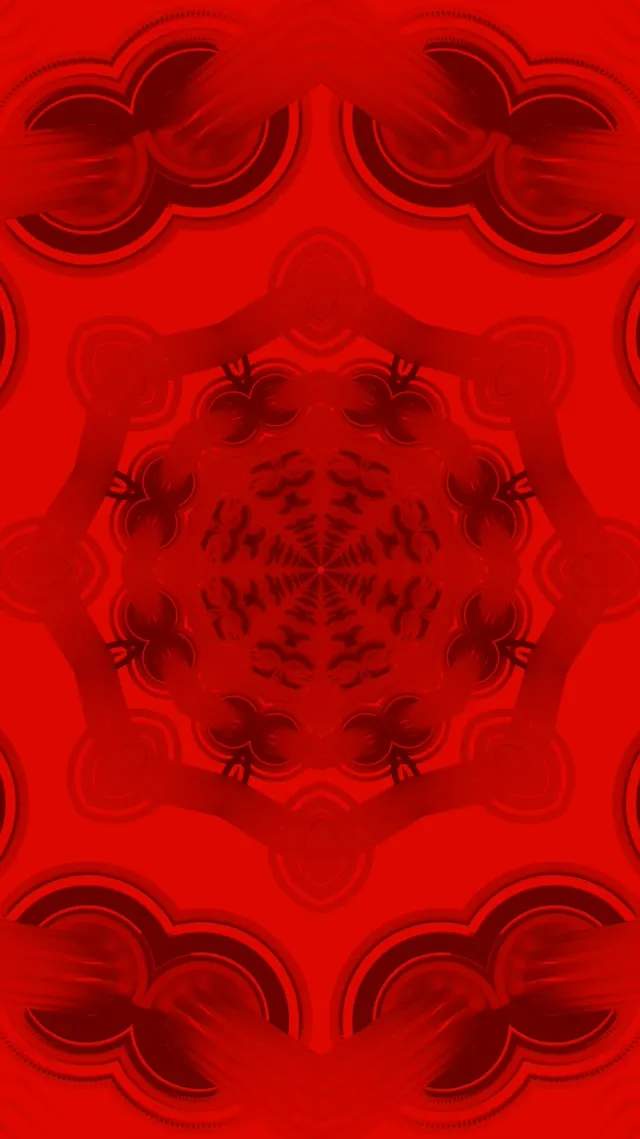 Mandala Vermella Túnel Neón Vj Loop 9:16 Reels 60fps Salvapantallas