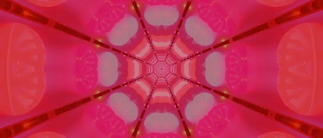 Neon Tunnel Red Kaleidoscope Vj Loop 21:9 Ultrawide 60fps Screensaver