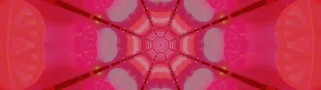 Túnel Neó Kalidoscopi Vermell VJ Loop 32:9 Super Ultraample 60fps Estalvi de pantalla