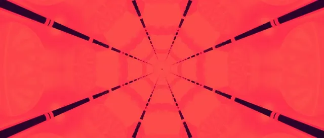 Vj loop Neon Tunnel Red Kaleidoscope Star 21:9 Ultrawide 60fps Screensaver