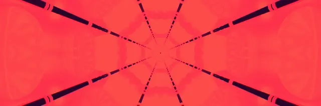 Neon Tunnel Rød Kaleidoskop Stjerne Eksplosion VJ Loop 3:1 Triple Wide 60fps Pauseskærm