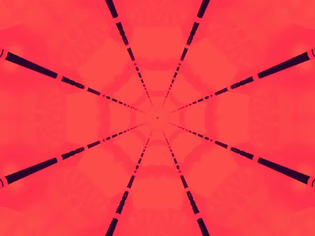 Vj loop Neon Tunnel Rød Kaleidoskop Spind Pauseskærm 4:3 Klassisk 60fps