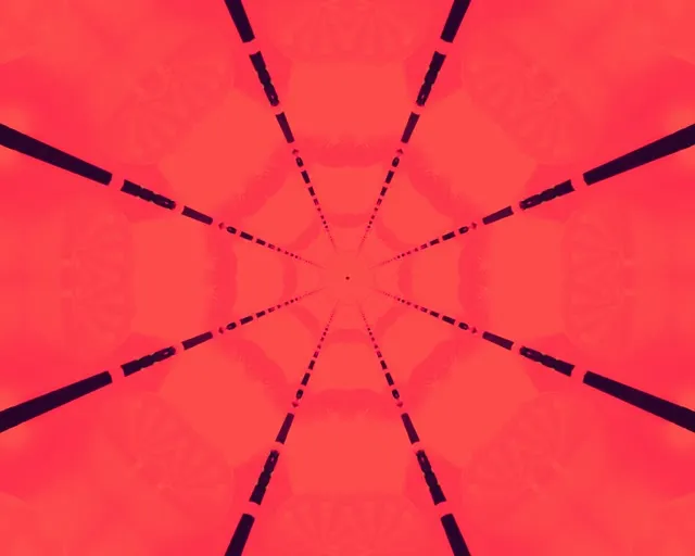 Neon Tunnel Red Kaleidoscope Spider Web Vj Loop 5:4 industrial 60fps screensaver