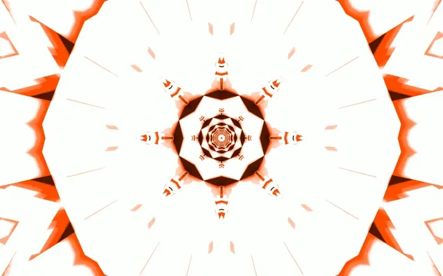 Red Kaleidoscope Neon Tunnel Vj Loop 16:10 Macbook 60fps Screensaver