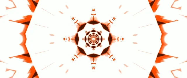 Red Kaleidoscope Neon Tunnel 2.39:1 Cinemascope 60fps Screensaver Vj Loop