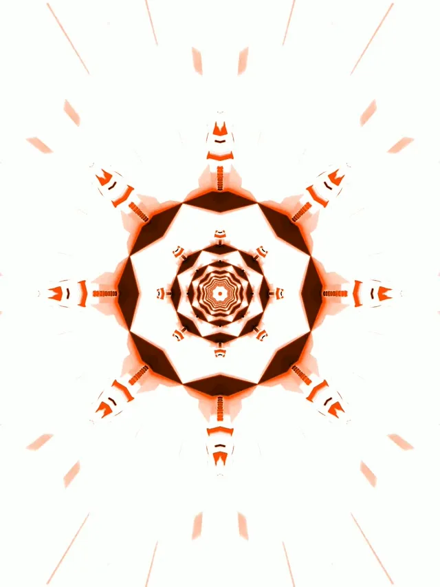 Túnel de Neó Calidoscopi Vermell 3:4 iPad Portrait 60fps Estalvi de Pantalla VJLoops