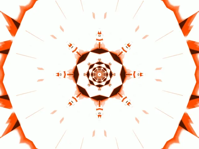 Túnel de Neó Caleidoscopi Estrella Vermella Vj Loop 4:3 Classic 60fps Estalviapantalles