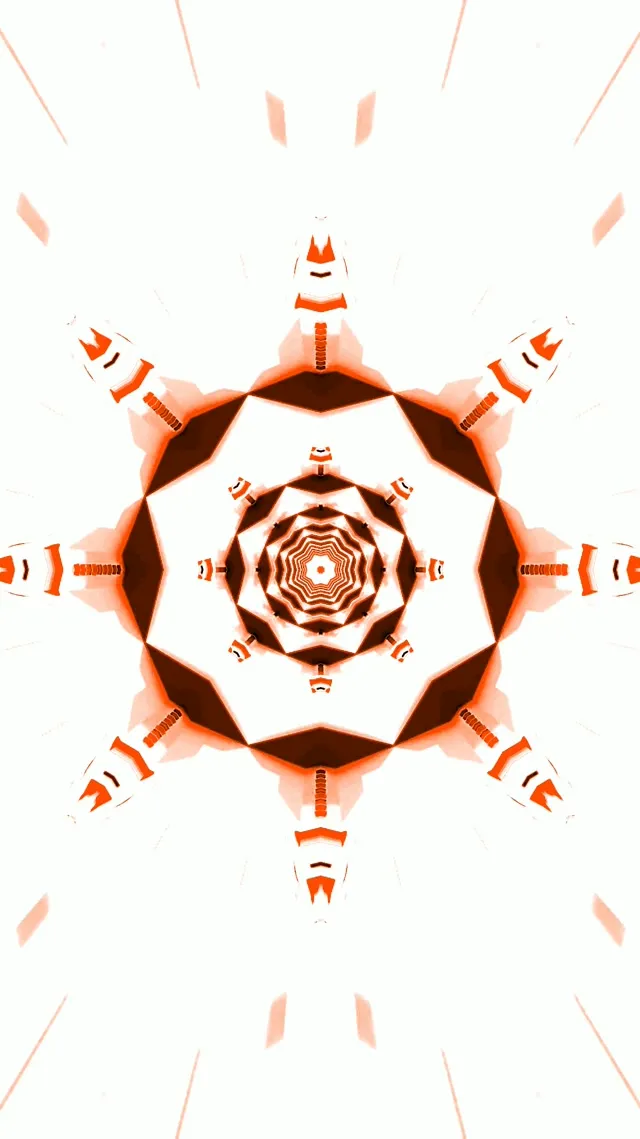 Red Kaleidoscope Neon Tunnel Vj Loop 9:16 Reels 60fps Screensaver