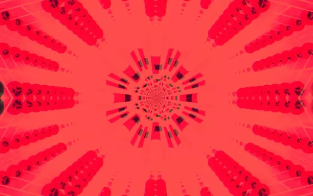Neon Tunnel Red Kaleidoscope Burst Vj Loop 16:10 Macbook 60fps Screensaver