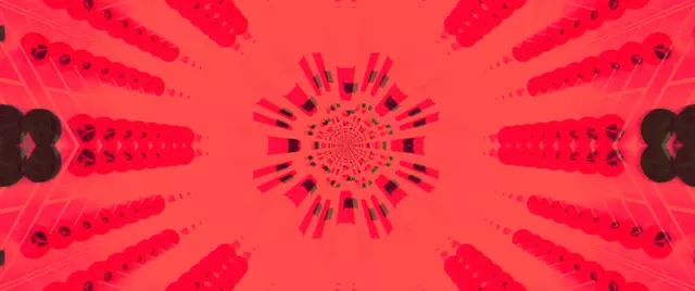 Neon Tunnel Red Kaleidoscope Burst VJ Loop 2.39:1 Cinemascope 60fps Screensaver