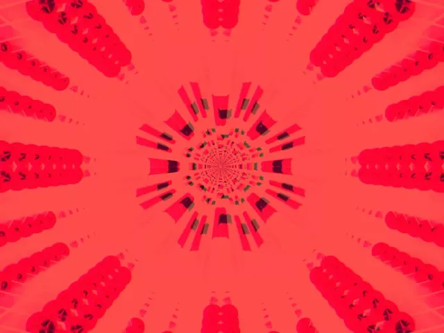 Neon Tunnel Red Kaleidoscope Burst VJ Loop 4:3 Classic 60fps Screensaver