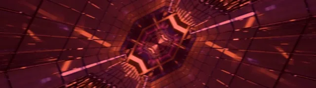 Neon Tunnel Red Hex Grid Vortex 60fps 32:9 Super Ultrawide Screensaver Vj Loop