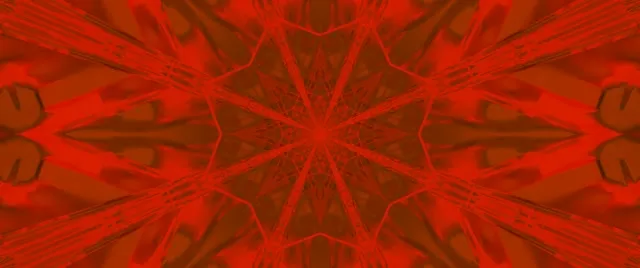 Red Fractal Kaleidoscope Burst Neon Tunnel Vj Loop 2.39:1 Cinemascope 60fps Screensaver