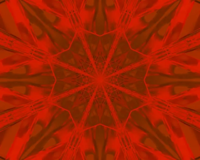 Red Fractal Starburst Neon Tunnel VJ Loop 5:4 industrial 60fps Screensaver