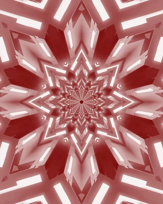 Vj loop Túnel Neón Caleidoscopio Estrela Vermella 4:5 Instagram 60fps Protector de Pantalla