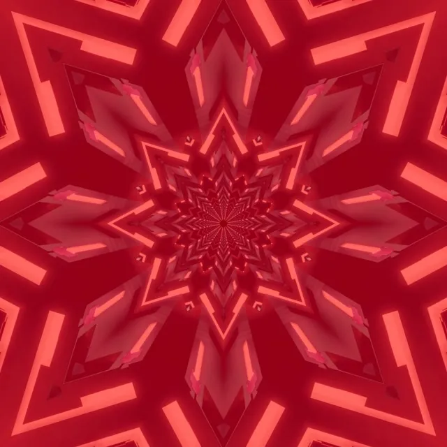 Neon Tunnel Star Kaleidoscope Vj Loop 1:1 Square 60fps Screensaver