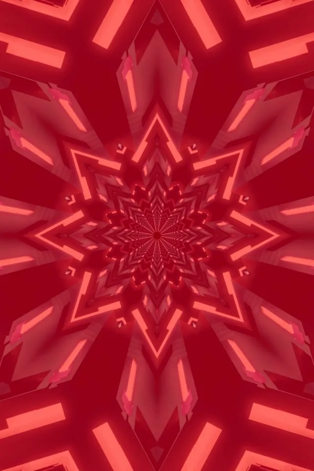 อุโmoongค์นีออน Star Kaleidoscope 2:3 Photo Portrait 60fps Screensaver VJLoops