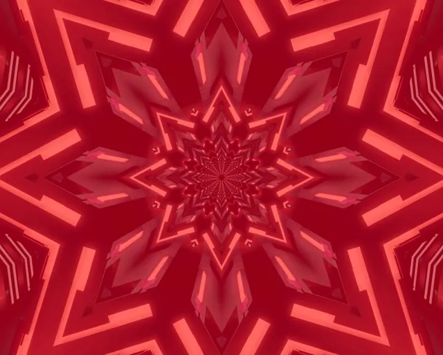 Neon Tunnel Star Kaleidoscope VJ Loop 5:4 industrial 60fps Screensaver