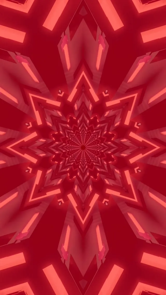 Neon Tunnel Star Kaleidoscope Vj Loop 9:16 Reels 60fps Screensaver