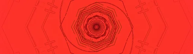 Túnel de Neó Hexàgon Vermell Vòrtex VJ Loop 32:9 Super Ultrawide 60fps Protector de Pantalla