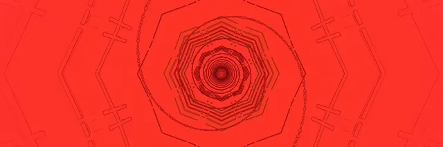 Vòrtex Octagon Túnel Neon Roig Vj Loop 3:1 Triple Ample 60fps Protector de Pantalla