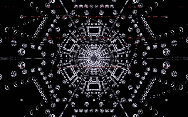 Neon Tunnel Krystal Heksagon Kaleidoskop Vj Loop 16:10 Macbook 60fps Pauseskærm