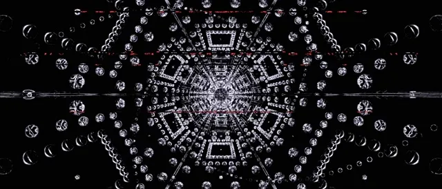 Vj loop Neon Tunnel Crystal Hexagon Kaleidoscope 21:9 Ultrawide 60fps Screensaver