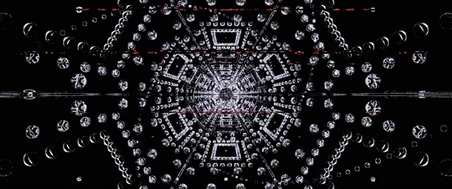 크리스탈 육각형 네온 터널 Vj Loop 2.39:1 시네마스코프 60fps 화면보호기