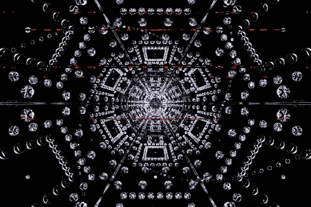 VJ петля неоновый туннель кристалл шестиугольник калейдоскоп 3:2 Surface 60fps заставка