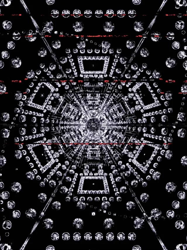 Neon Tunel Fraktal Heks VJ Loop 3:4 iPad Portrait 60fps Screensaver