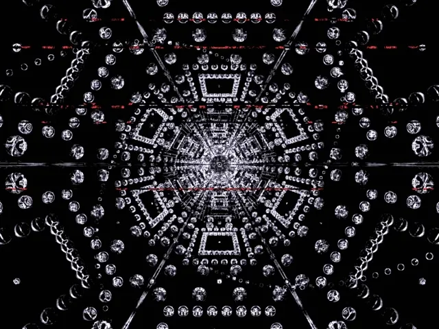 VJ Loop Neon Tünel Kristal Altıgen Kaleidoskop 4:3 Klasik 60fps Ekran Koruyucu