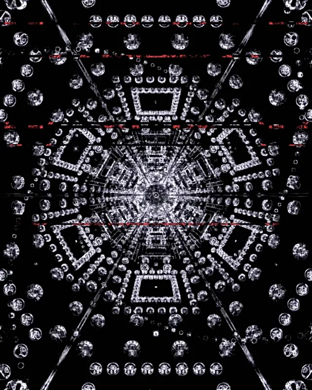 Tunel Neon Mandala Bulă Fractal 60fps 4:5 Instagram Screensaver Vj Loop