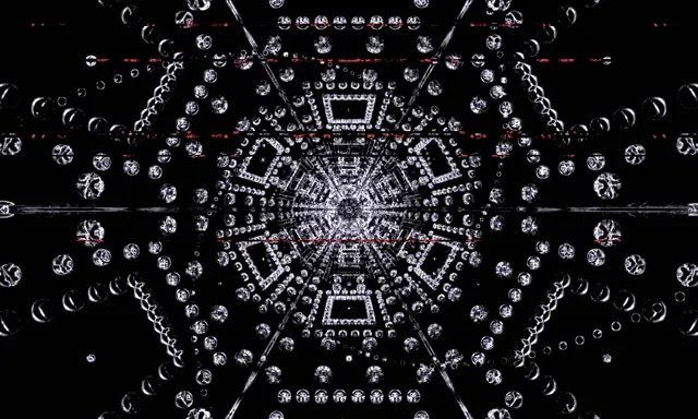 VJ حلقة سداسي كريستال نفق النيون كاليدوسكوب 60fps 5:3 عريض حافظة الشاشة