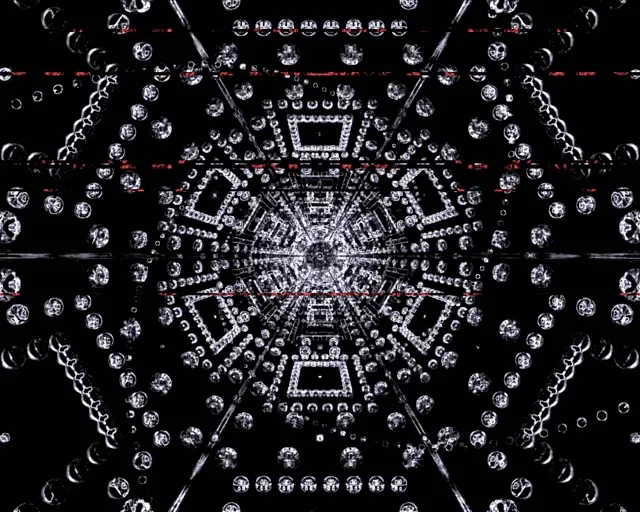 Vj loop Neon Tunnel Heksagon Krystal Gitter 5:4 industrial 60fps pauseskærm