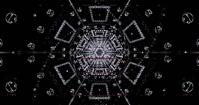 Krystalový neonový tunel spořič 4K UHD 60fps VJ Loop