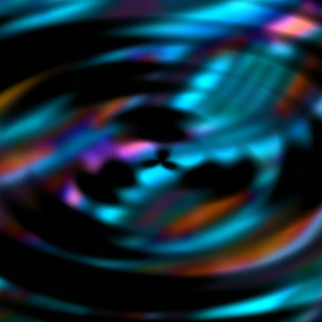 Cyan Blue Neon Tunnel VJ Loop 1:1 Square 60fps Screensaver Motion