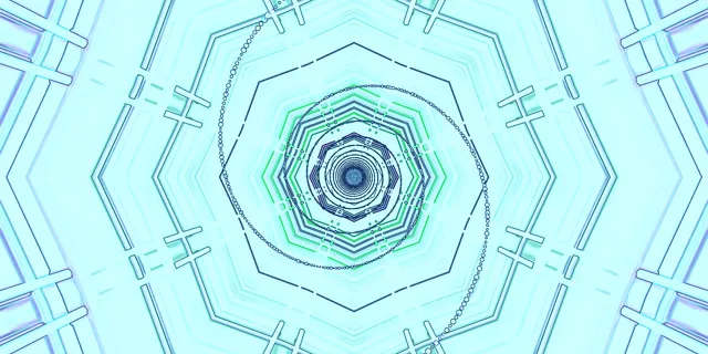 อุโมงค์นีออนฟ้า Screensaver 2:1 Univisium 60fps VJLoops PC Laptop